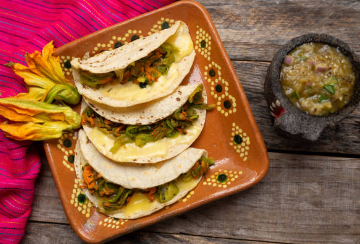 tacos de flor de calabaza